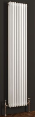 REINA COLONA WHITE 2 COLUMN TRADITIONAL/DESIGNER VERTICAL RADIATOR H1800mm x W380mm, 2/C188 REINA COLONA WHITE 2 COLUMN TRADITIONAL/DESIGNER VERTICAL RADIATOR H1800mm x W380mm, 2/C188